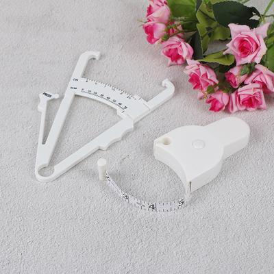 2 ks/sada Bílý PVC kaliper na měření tělesného tuku Měřicí pásmo Tester Fitness pro hubnutí