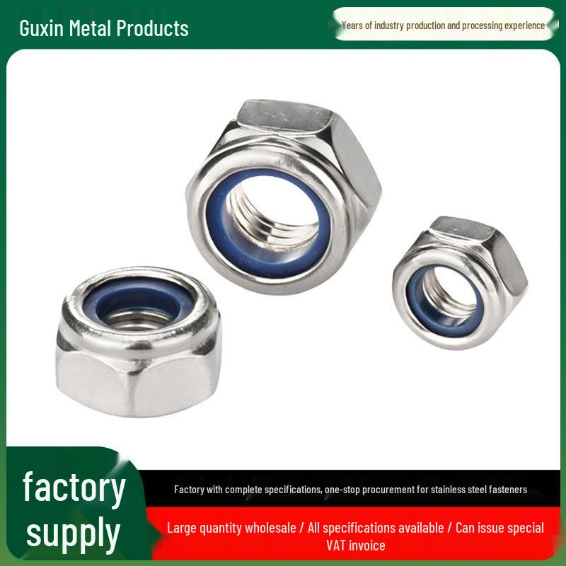 Stainless Steel Self-locking Nylon Lock Nut DIN985, M3-M30, Anti-slip/loosening.