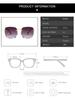 Metal Square Sunglasses Women Brand Design Gradient Fashion Sun Glasses Female Rimless Irregular Rectangle Glasses