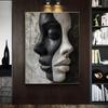 Chic Black & White Abstract Woman Art Print for Living Room, Bedroom, Cafe, or Kitchen