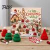 Decorative Bottle Toppers for Christmas 9 Pcs Mini Knit Hat And Scarf Set Advent Calendar, Handmade Tiny Santa Gift Kids Scarves Countdown Calendar