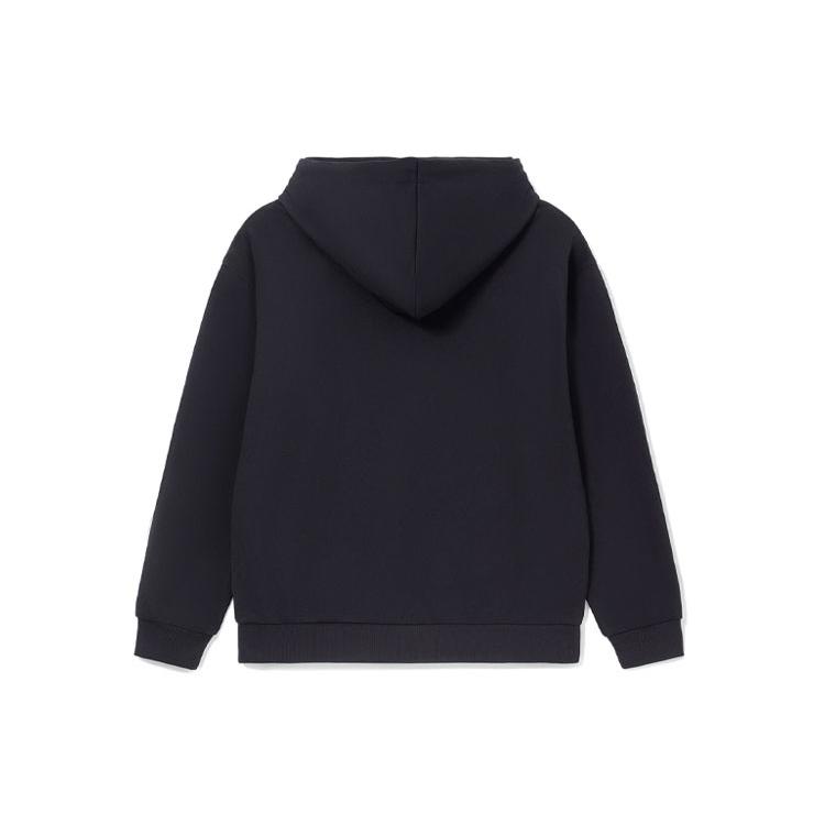 Li Ning Sports Fashion Collection Sweatshirts Unisex Black Hooded Moderate Regular AWDS535-1