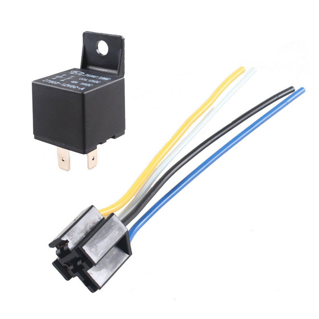 5Pack Car Truck Auto 12V 40A 40 AMP SPST Premium Relay & Socket 4 Pin 4P 4 Wire
