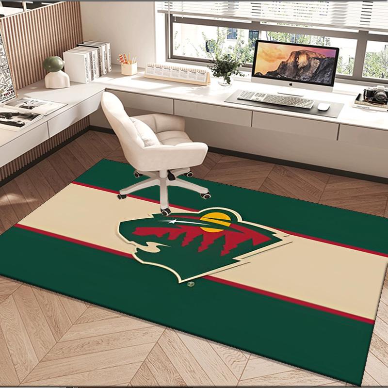 Minnesota Wild Teppich für Innen und Außen, Teppiche für Spielzimmer, Zuhause, Büros, Wohnzimmer, Heimdekoration, Weihnachts-Fan-Geschenk