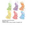 6Pcs Easter Foam Bunny Decorations Colorful Glitter Bunny And Egg Shapes Simple Hanging Wall Art for Party Spring Crafts Kindergarten And Home Decor