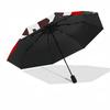 Devil Emblem Automatic Umbrella Folding Umbrella with 8 Ribs Durable Plastic & Iron Perfect for Outdoor Adventures Stylish Accessory Wedding Party Gif