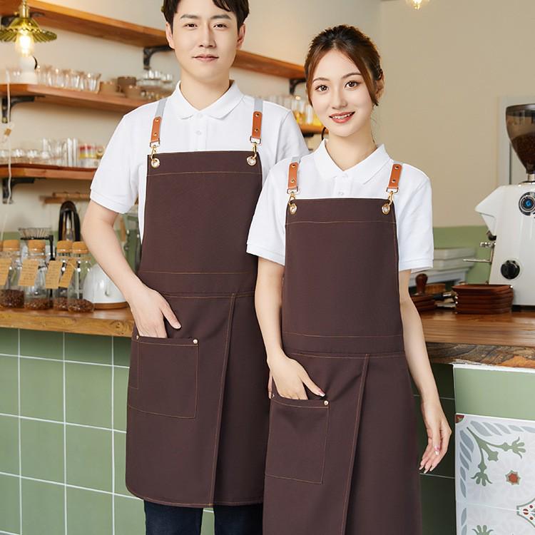 

Red Waterproof Logo Apron for Weddings and Happy Events Z11 Canvas Gray