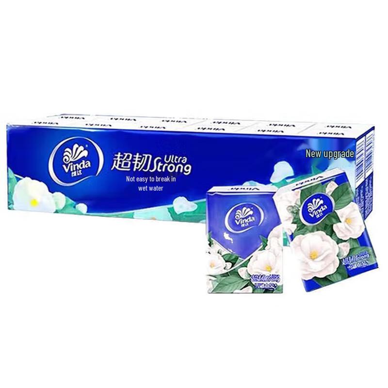 Vinda Ultra-Tough 4-Ply Camellia Scent Facial Tissues, 12 Packs
