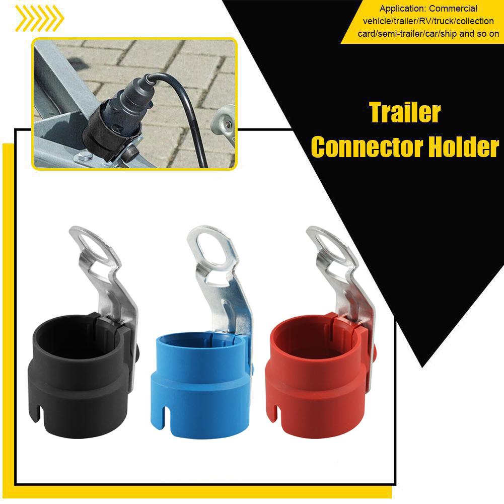 Round Parking Cover Trailer Plug Holder Trailer Connector for 7 /13 Pin Trailer Plugs Adapter Car Truck Accessories J9F5
