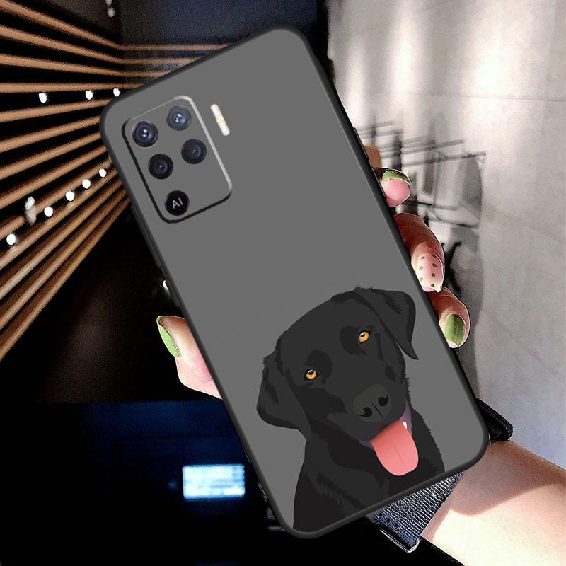 Schwarzes Labrador Hund Hülle Für Oppo A5 Pro A15 A17 A57 A77 A18 A38 A58 A78 A98 A94 A74 A54 A16 A76 A96 A40 A60 A80