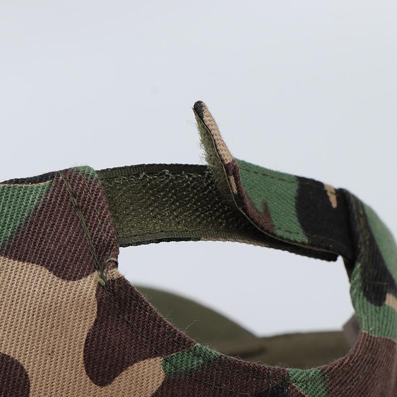 Camouflage baseball cap women's European and American fashion rivets hot diamond military training cap spot