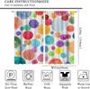 Colorful Polka Dot Curta, Kids Watercolor Rainbow Abstract Circles Geometric Pattern Window Treatments For Children Girls