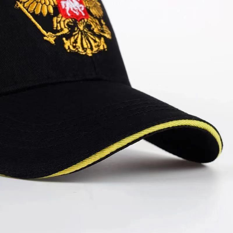 High-end National Emblem Embroidered Baseball Cap Double-headed Eagle Pattern Sunscreen Breathable Pure Cotton Sun Hat