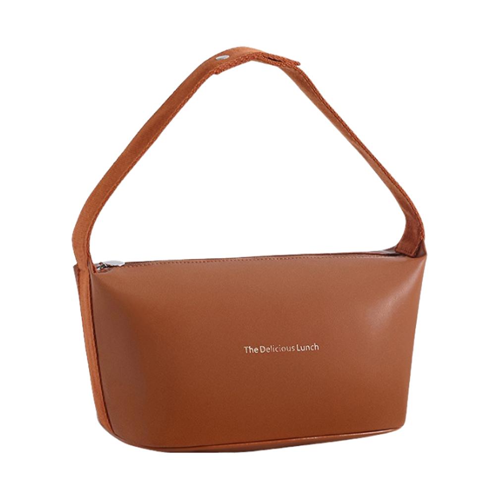 

Lunch Bag for Women Insulated Cooler Bag Leakproof Thermal Lunchbox Reusable for Work Office Camping Travel коричневий