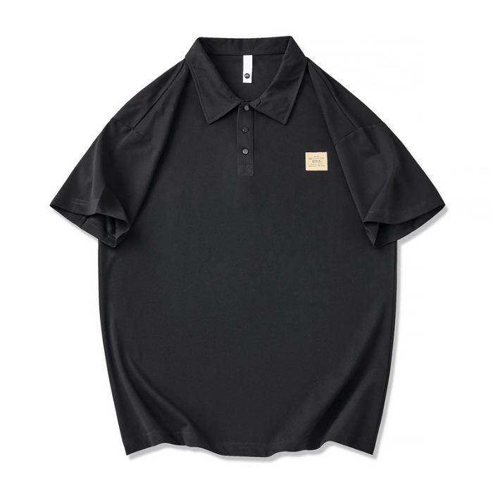 Summer Thin Short-sleeved POLO Shirt Men's Solid Color T-shirt Men's Lapel Thin Short T-top