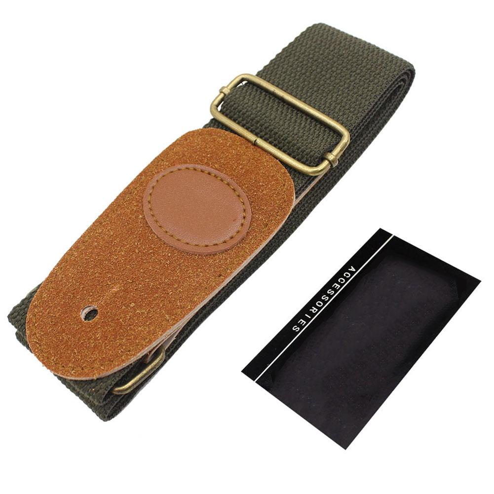 IRIN Comfortable Cotton Woven Folk Guitar Shoulder Strap (Brown)