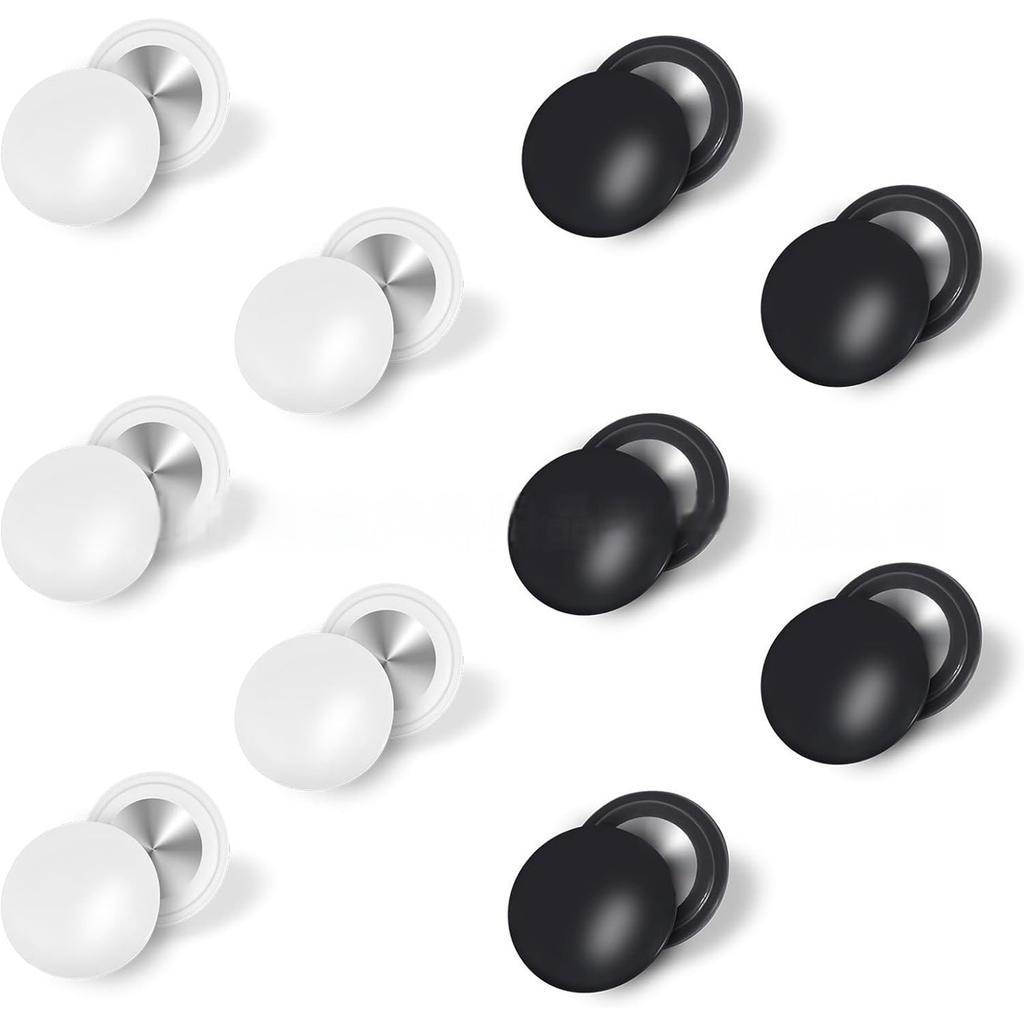 8/10 Piezas Clips para Dorsal de Correr Maratones Sujetadores de Dorsal para Corredores Portadores de Número de Carrera Imanes para Sujetar el Dorsal en Blanco y Negro