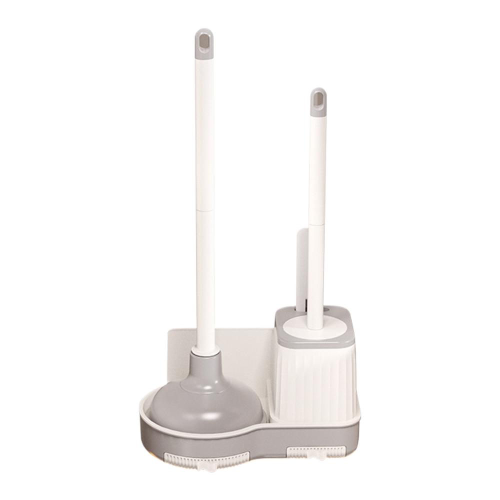 

Набор из вантуза и щетки для ванной с держателем, чистящее средство для унитаза с держателем, вантуз для унитаза, щетка для унитаза, щетка для унитаза и белый