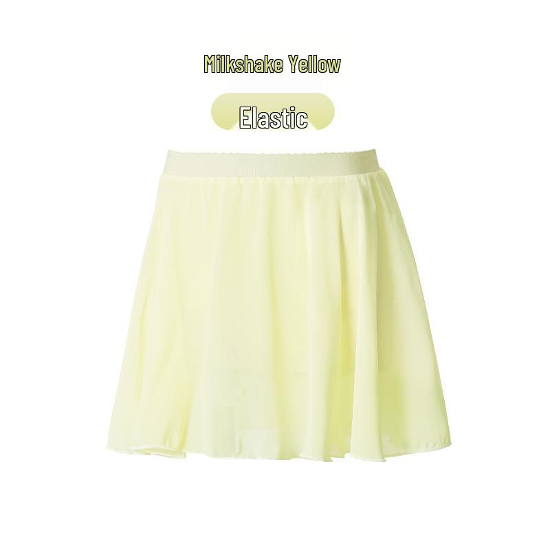 Mädchen Chiffon Elastischer Tanzrock – Leichte Übungskleidung