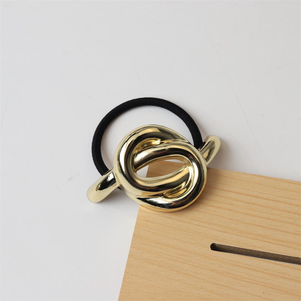 Shiny Alloy Hair Rope: Durable, Color-Retaining Elastic Hair Accessory for Women