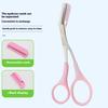Yousheng Eyebrow Trimming Scissors with Comb Stainless Steel Non-Slip Precision Eyebrow Trimmer Men Women Brow Hair Removal Grooming Tool