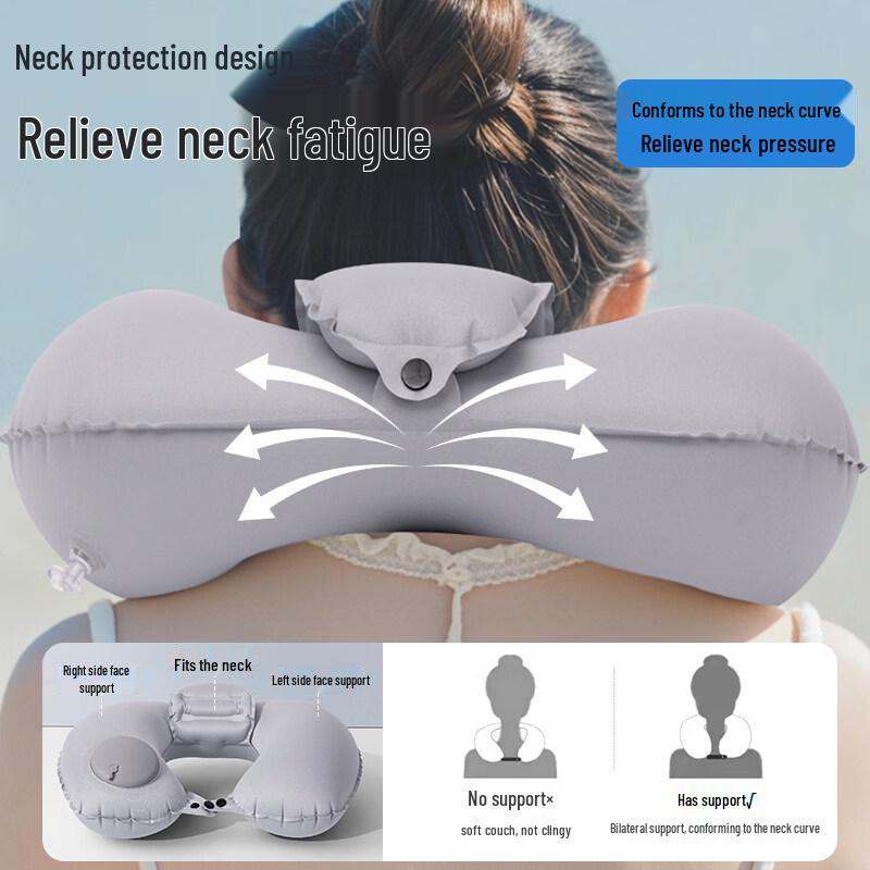KASHICONG Press Inflatable U-Shaped Neck Pillow