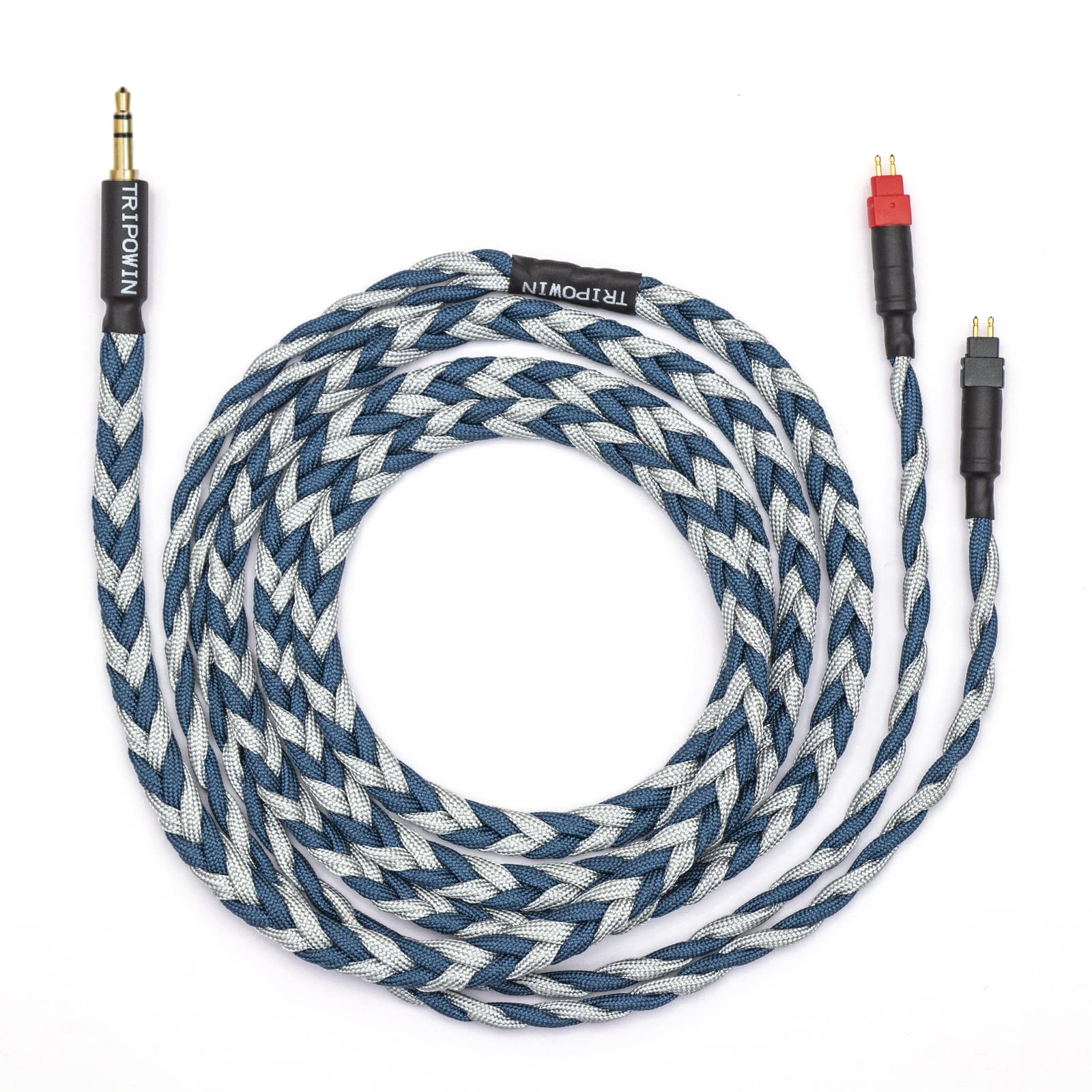 

TRIPOWIN GranVia Стерео Аудио Кабель для Наушников для Апгрейда HD650 2м Высококлассный (Разъем 3,5 мм, (6.5ft) - Серый) чёрный