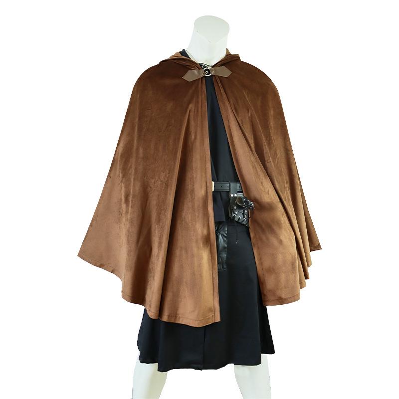 2025 Men's Halloween Hooded Cloak - Vampire, Pirate, Ranger Costume