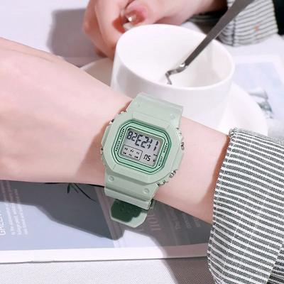 Waterdichte Siliconen Jelly Horloges Vierkante Digitale Klok Nieuw Klein Blok Elektronisch Horloge