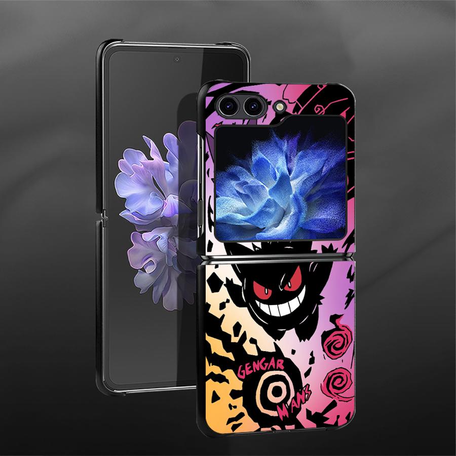 

Cool Gengar Pokemon Back Phone Cover Funda Case for Samsung Galaxy Flip3 Flip7 FE Z Flip 7 6 5 4 3 Flip5 Flip6 Flip4 Galaxy Z Flip6
