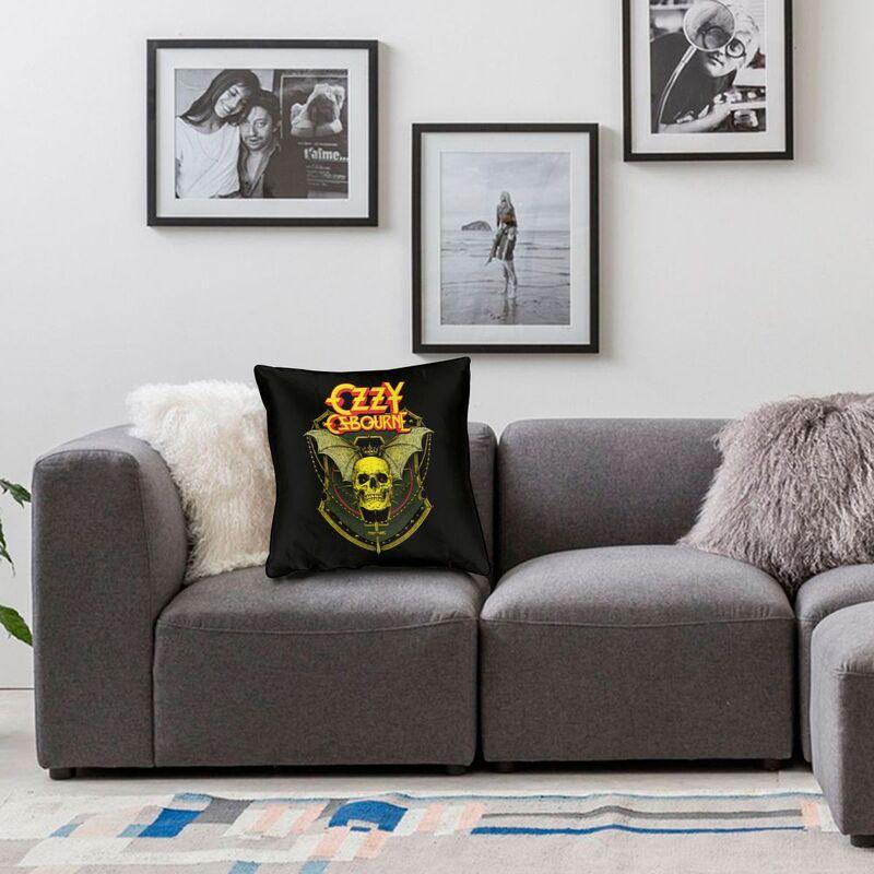 Vibrant Ozzy Osbourne Square Throw Pillow Case Decoration 3D Two Side Print Rock Band Heavy Metal Cushion Cover For Living Room