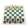 Chess Board Game Set   PU Lther Chess Board Wooden Chess Pieces Portable Chess Set with Storage Bag