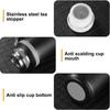 Stainless Steel Insulated Bottle With Cup Lid Tea Infuser Portable Travel Thermos Mug With Strap Leakproof 600ml 800ml For Office Outdoor Use