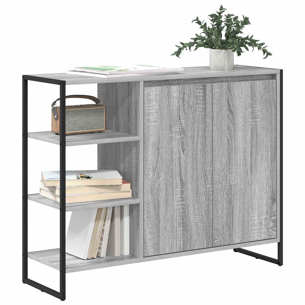 Side Cabinet Grey Sonoma 96.5 X 30 X 75 Cm Particleboard