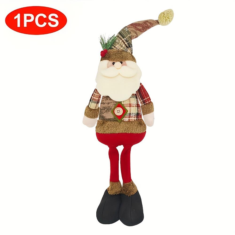 1pc/3pcs, Christmas Dolls Tree Decor New Year Ornament Reindeer Snowman Santa Claus Standing Doll Navidad Decoration Merry Chris