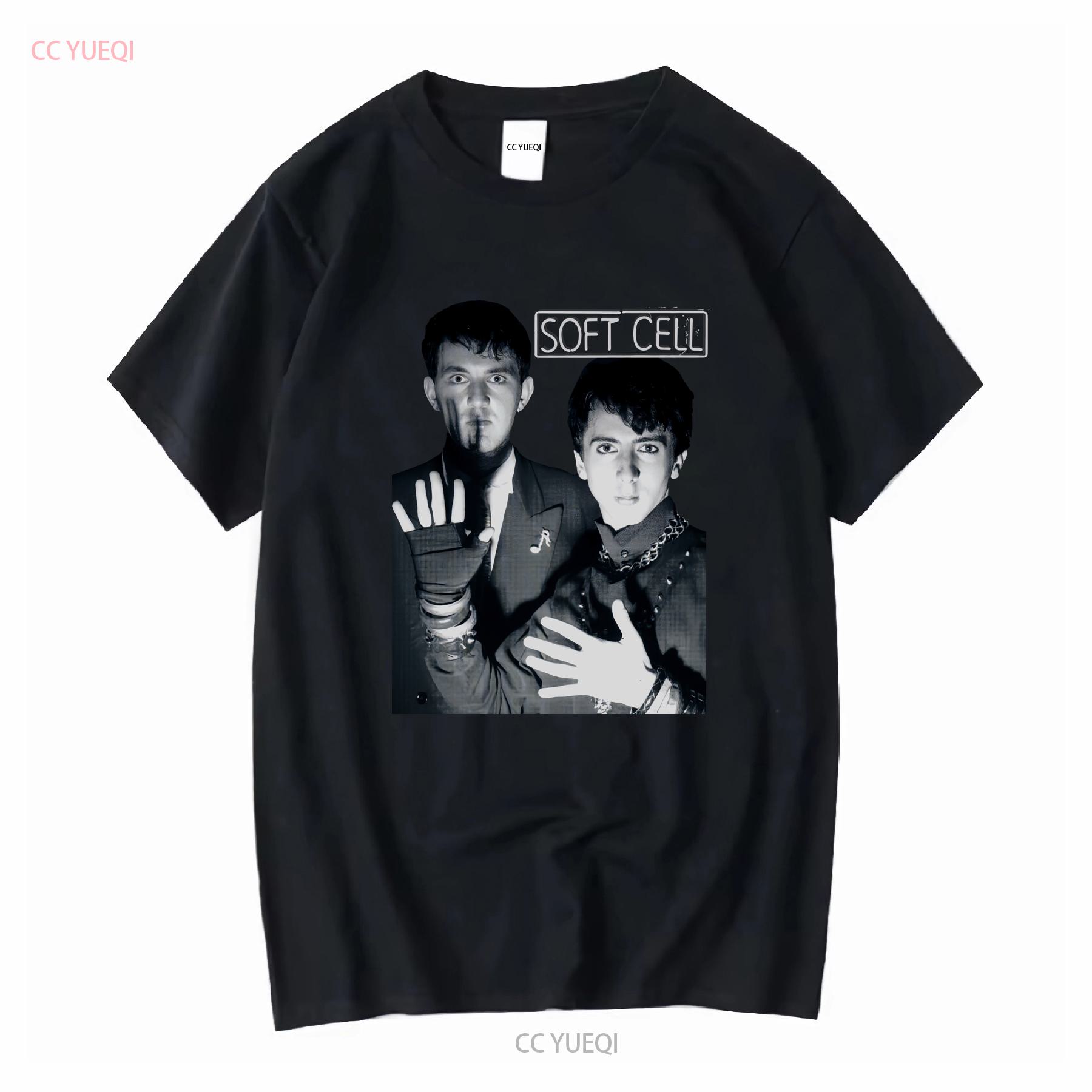 

Soft Cell Black T Shirt Band Synthpop New Wave Pop Rock vintage Washed streetwear Stretched fashion Top For Everyday Wear 4XL