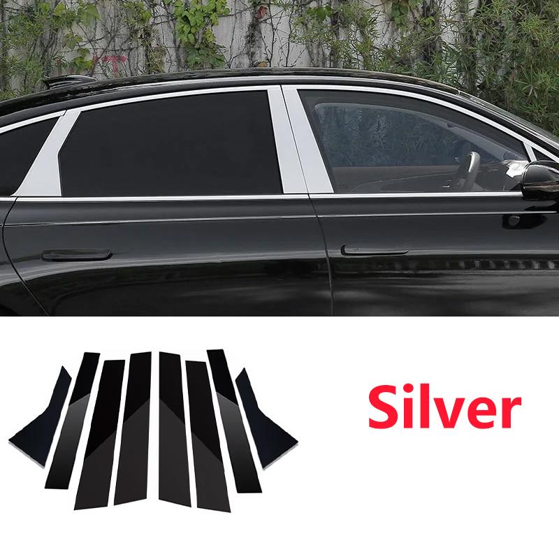 For Seres Landian E5 Accessories ~2024 Window Trim Covers Carbon Silver B C Pillar Stickers Center Column Cars Accessories