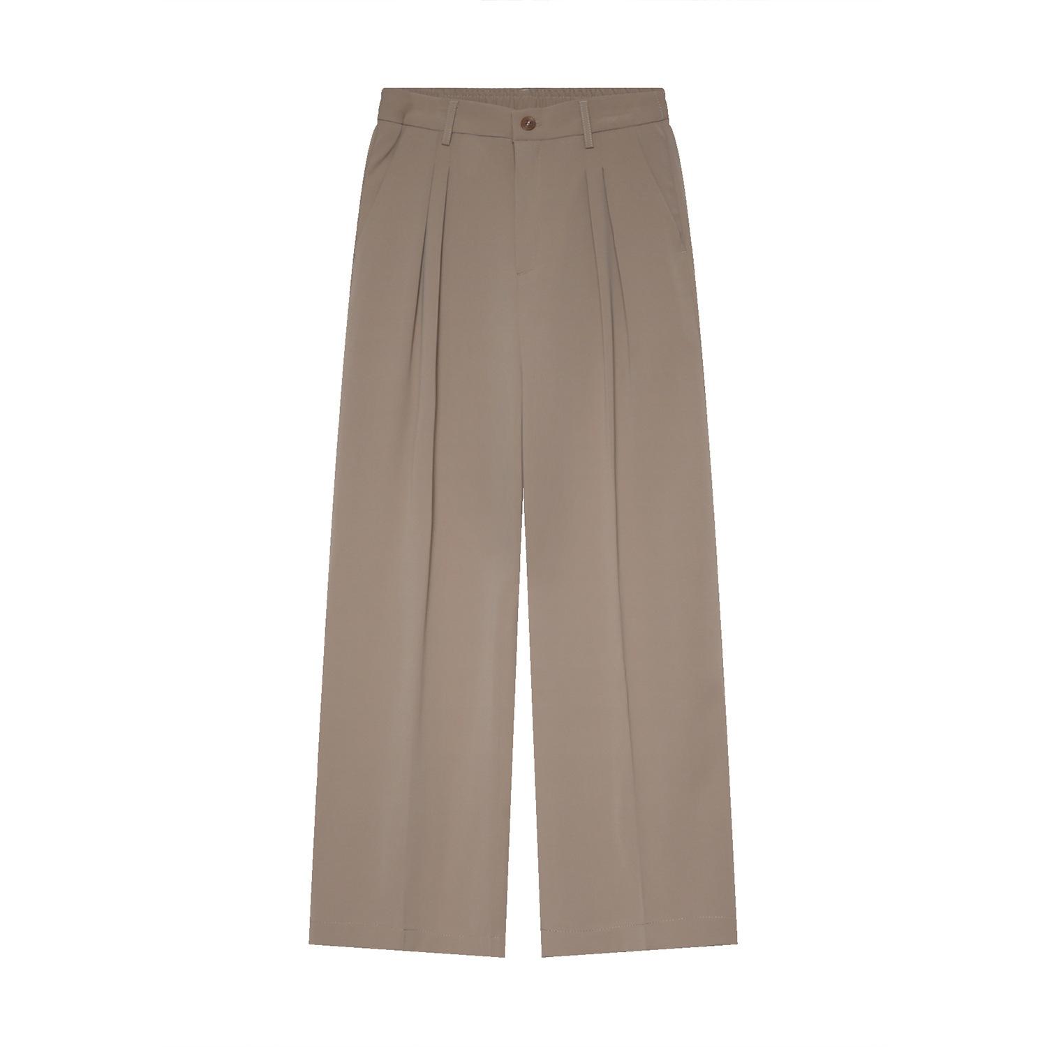 

Длинные брюки Универсальные мужские четырехцветные брюки для костюма Мужские драпированные брюки для костюма Прямые свободные брюки с широкими штанинами Сотня повседневных брюк Брюки XL темно-коричневого