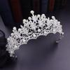 Quality Pearls Leaves Crown Headband Princess Tiaras Diadem Pageant Bride Headdress Bridal Wedding Hair Jewelry Ornaments
