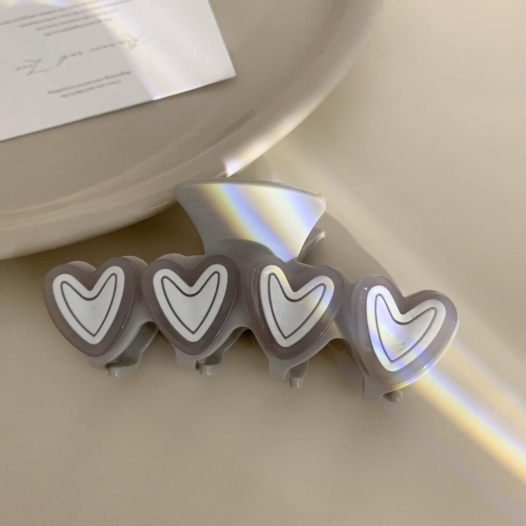 Korean Style Acetic Acid Hairclaw Vintage Sweety Girls Daily Travel Hair Clip Creative Pink Heart Cute Animal Hair Accessories
