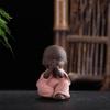 Miniature Ceramic Monk Figurines Set (4 Pcs)