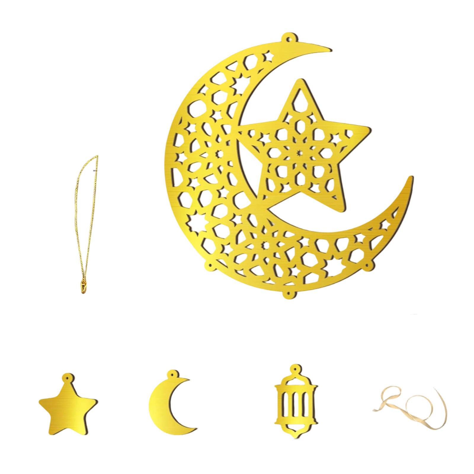 

Wooden Moon Festival Hanging Door Plaque Sign Hollow Moon City Star Wooden Wall Home Decor Hanging Ornaments One Size