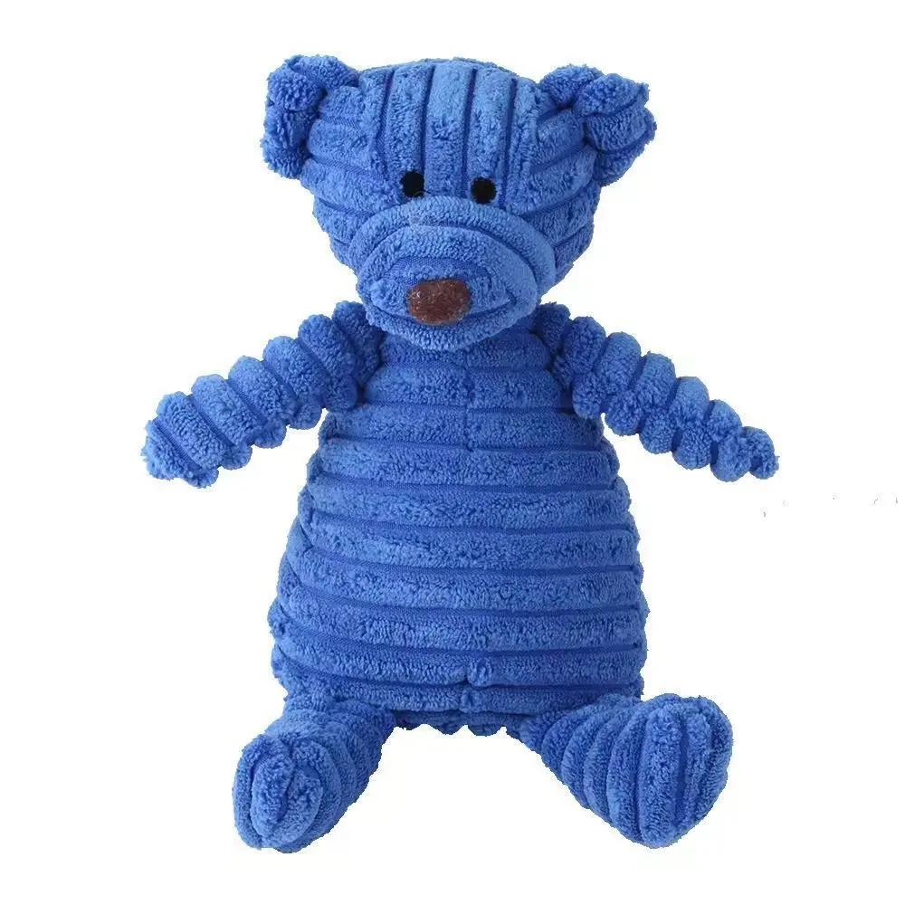 Durable Dog Chew Toys for Aggressive Chewers Large Dogs Interactive Squeaky Plush Monkey Pig Puppy Teething Molar Cleaning