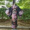 Cosplay Costume Sakura Girl  Kimono Dress Printed Floral Japanese Style Yukata Bathrobe  Geisha