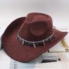 Western Cowboy Style Tibetan Fashion Top Hat Autumn/Winter New Collection Deer Skin Velvet Large Edge Riding Hat