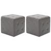 Day and Night - Day and Night Pouf 2 Units Gray Synthetic Leather 30x30x30 Cm