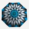 1pc Blue Abstract Mandala Folding Umbrella | Elegant Design, Fashionable Accessory, Durable Construction, Sturdy Ribs Yy251107039