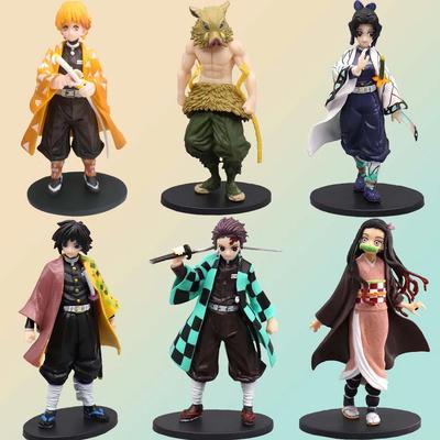Anime Demon Slayer Kimetsu No Yaiba Figure Kamado Tanjirou Action Figure Agatsuma Zenitsu Nezuko Warrior PVC Model Toys