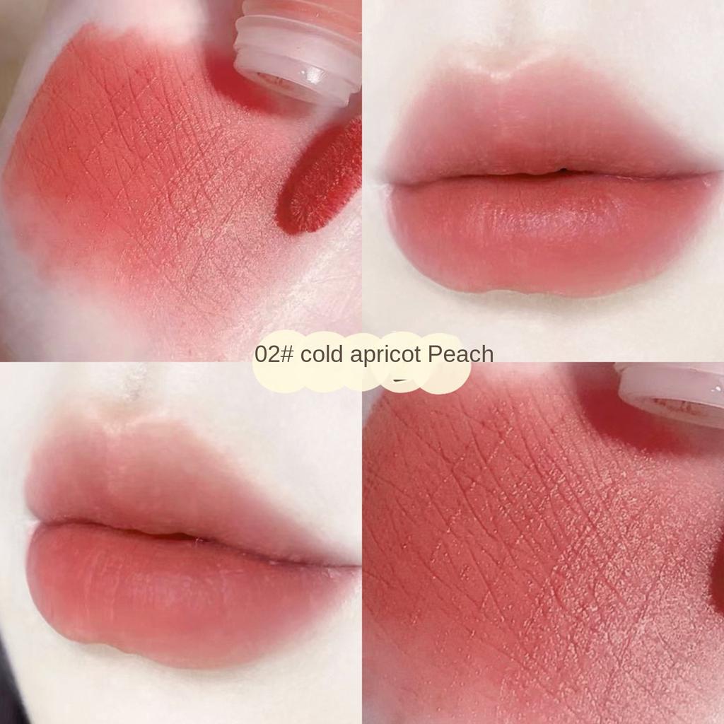 Soft Colour Velvet Lip Glaze Matte Matte Natural Makeup Holding Non-Stick Cup Vegan White Lip Glaze
