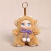 Fashionable Plush Doll Keychain In Sitting Pose 16cm Long Fashion Backpack Charm For Personalizing Keys And Bags